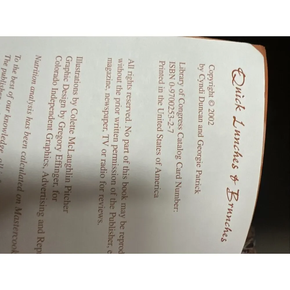 One Foot in‎ the Kitchen Cookbooks Quick Lunches and Brunches by Georgie Patrick